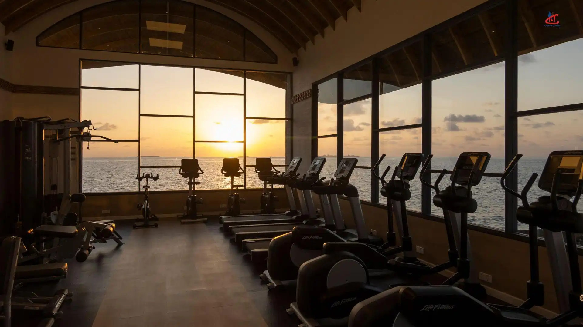 Outrigger Maldives Maafushivaru Resort Fitness gym