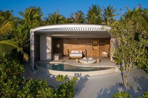 ritz carlton fari island beach pool villa