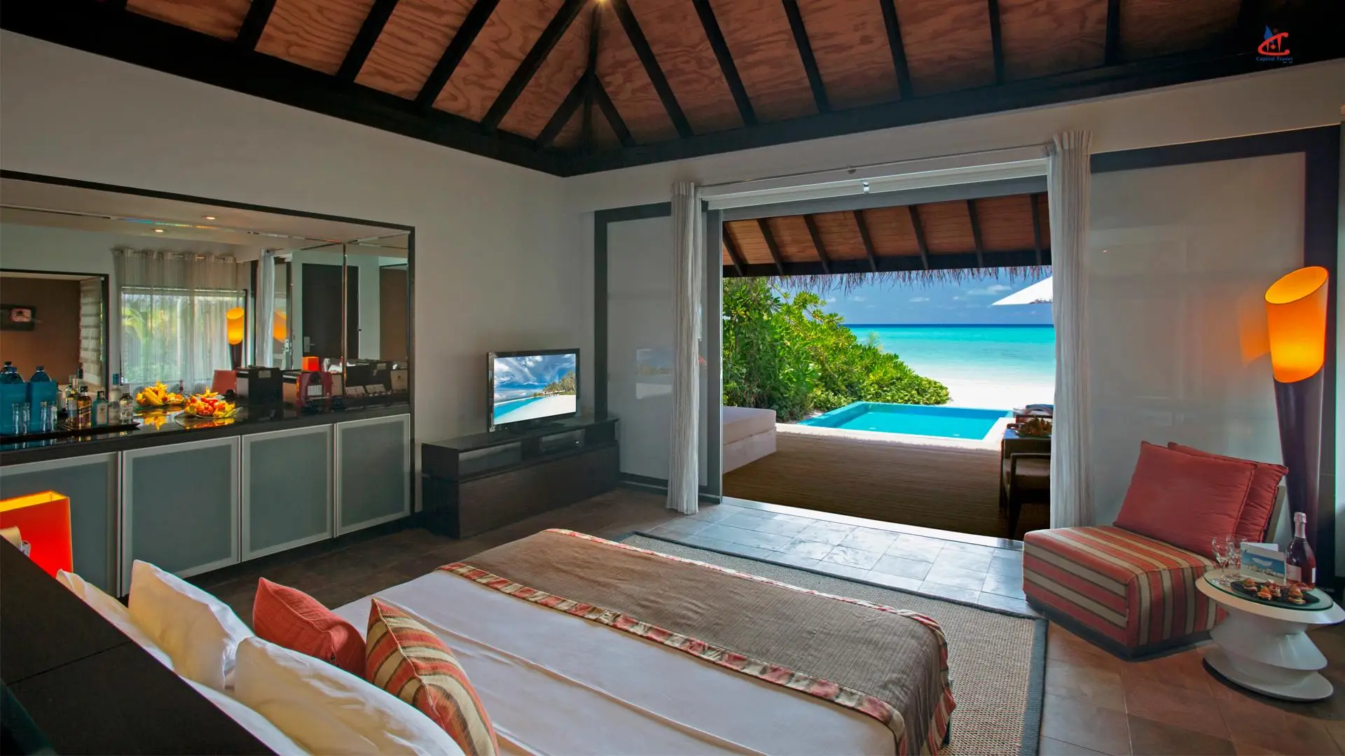 Velassaru Maldives beach villa pool