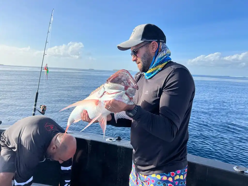 Saltwater fishing in maldives