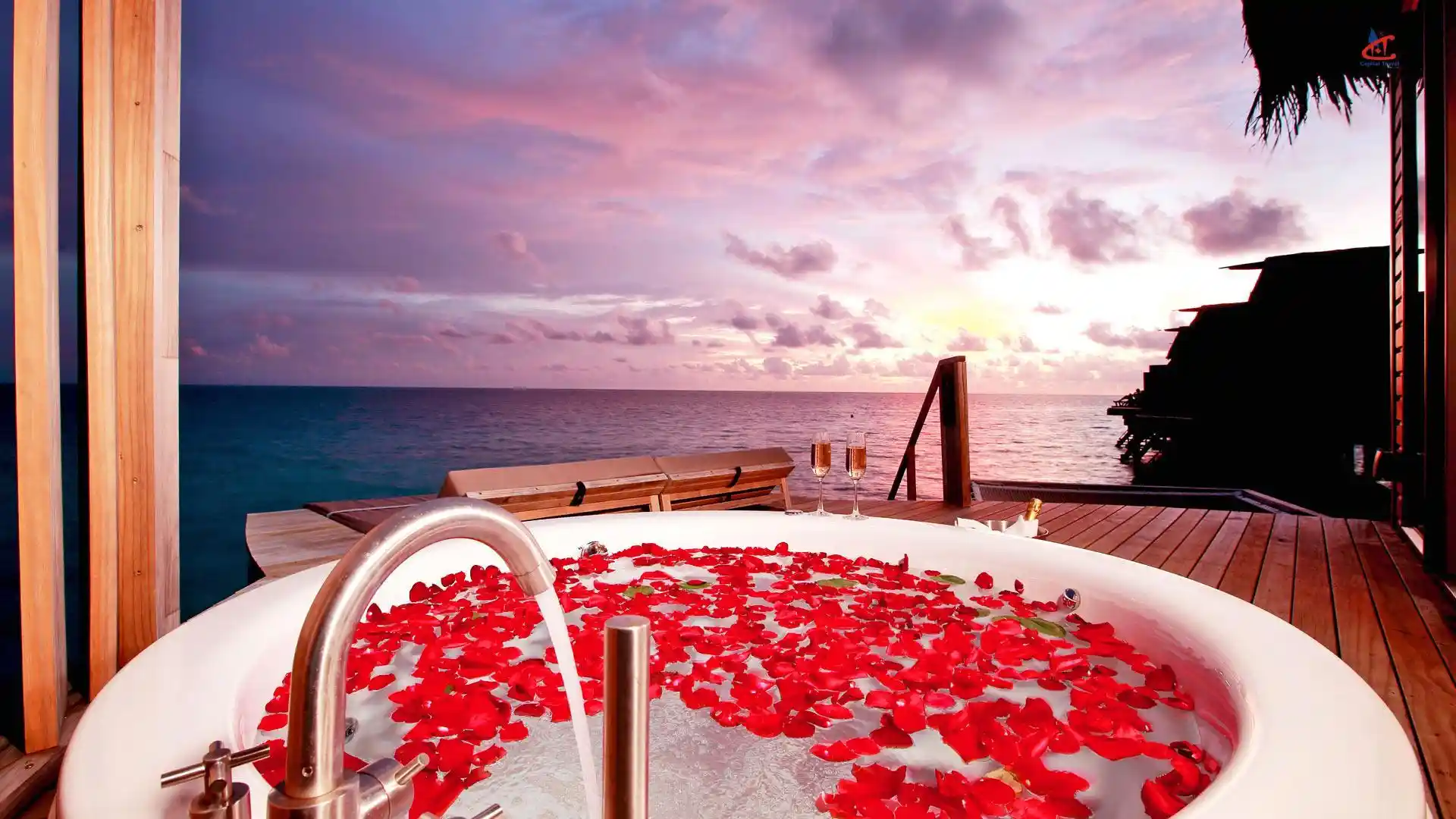 luxurious bath ritual in maldives