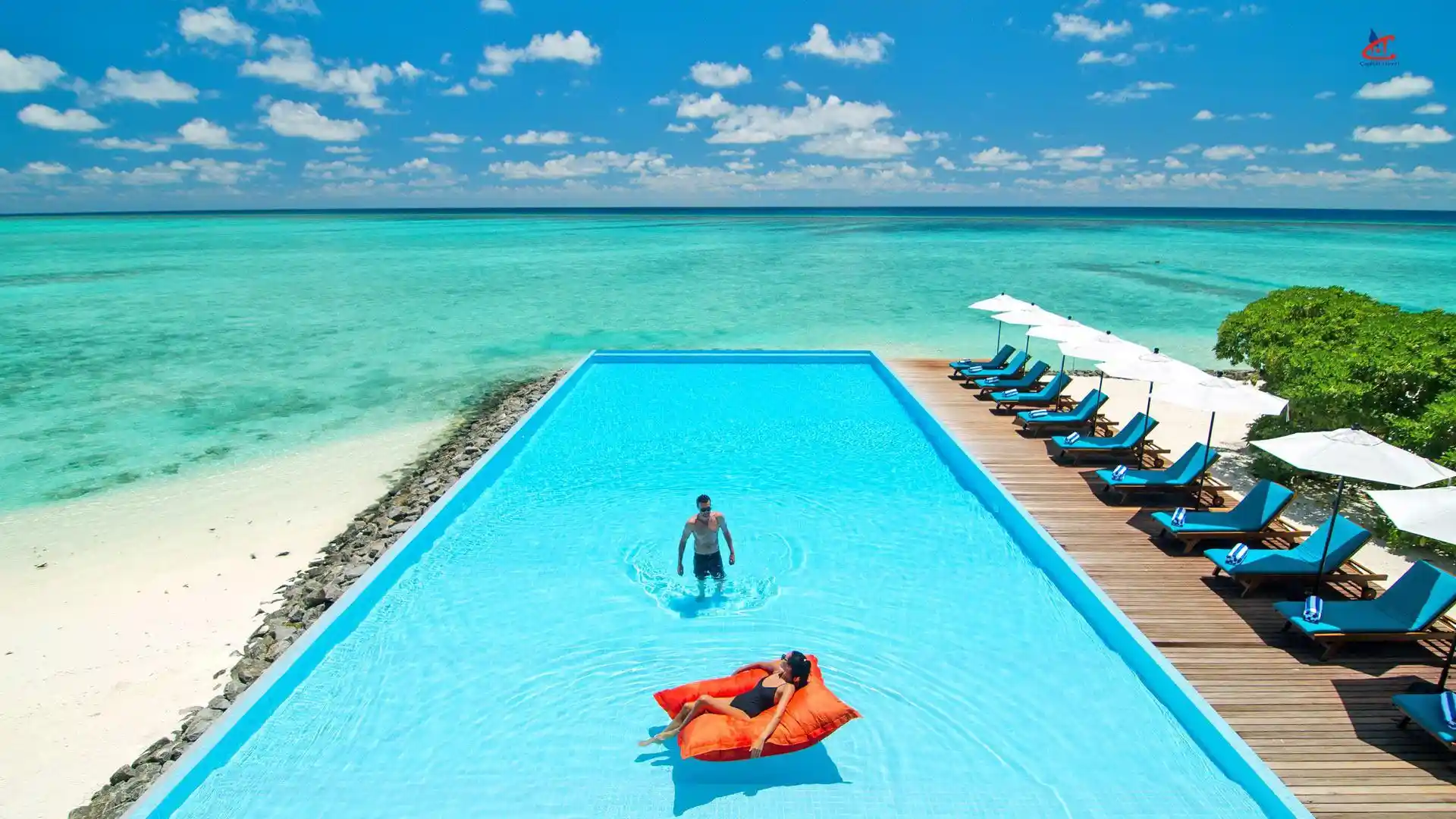 Private adults-only swimming in Maldives Adults-only infinity pool in Maldives