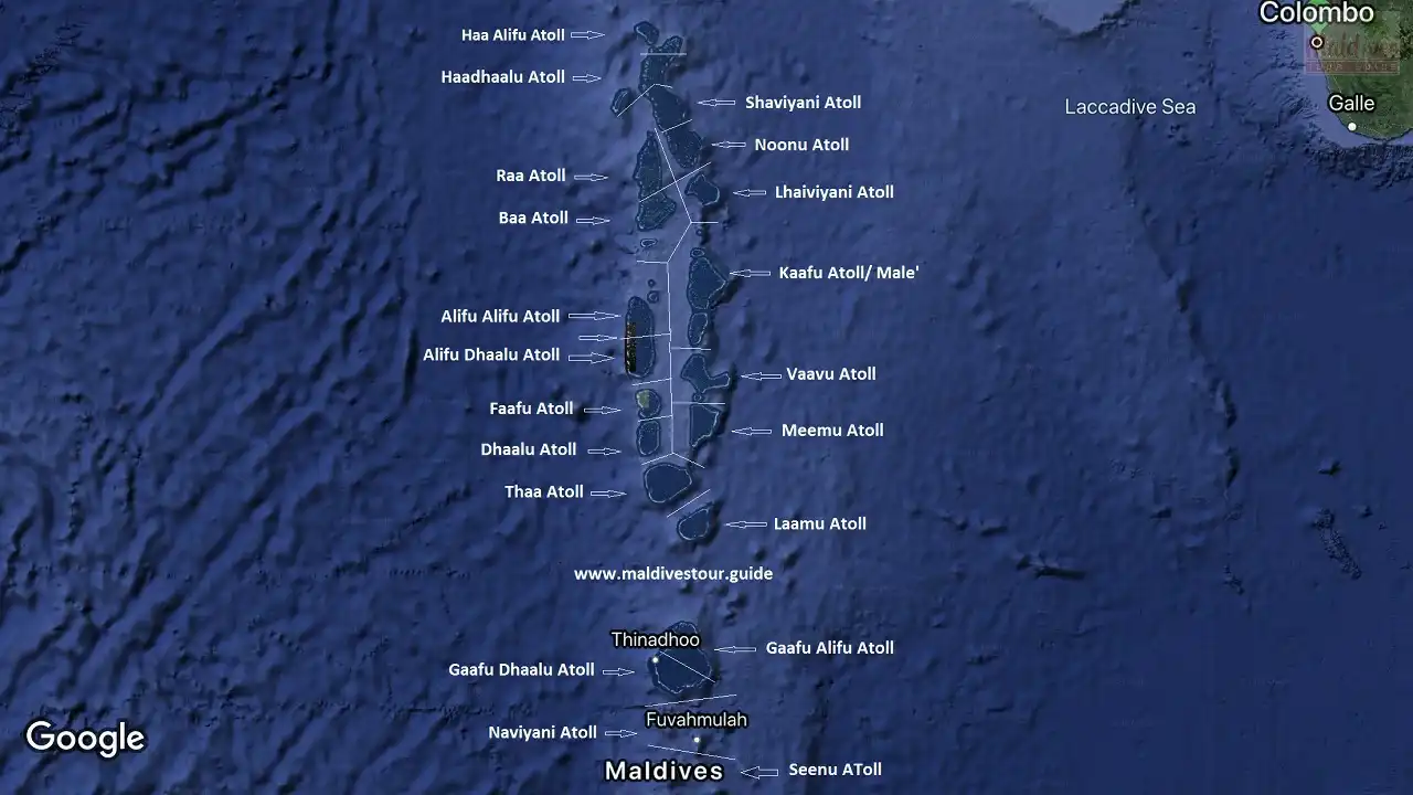 马尔代夫环礁地图