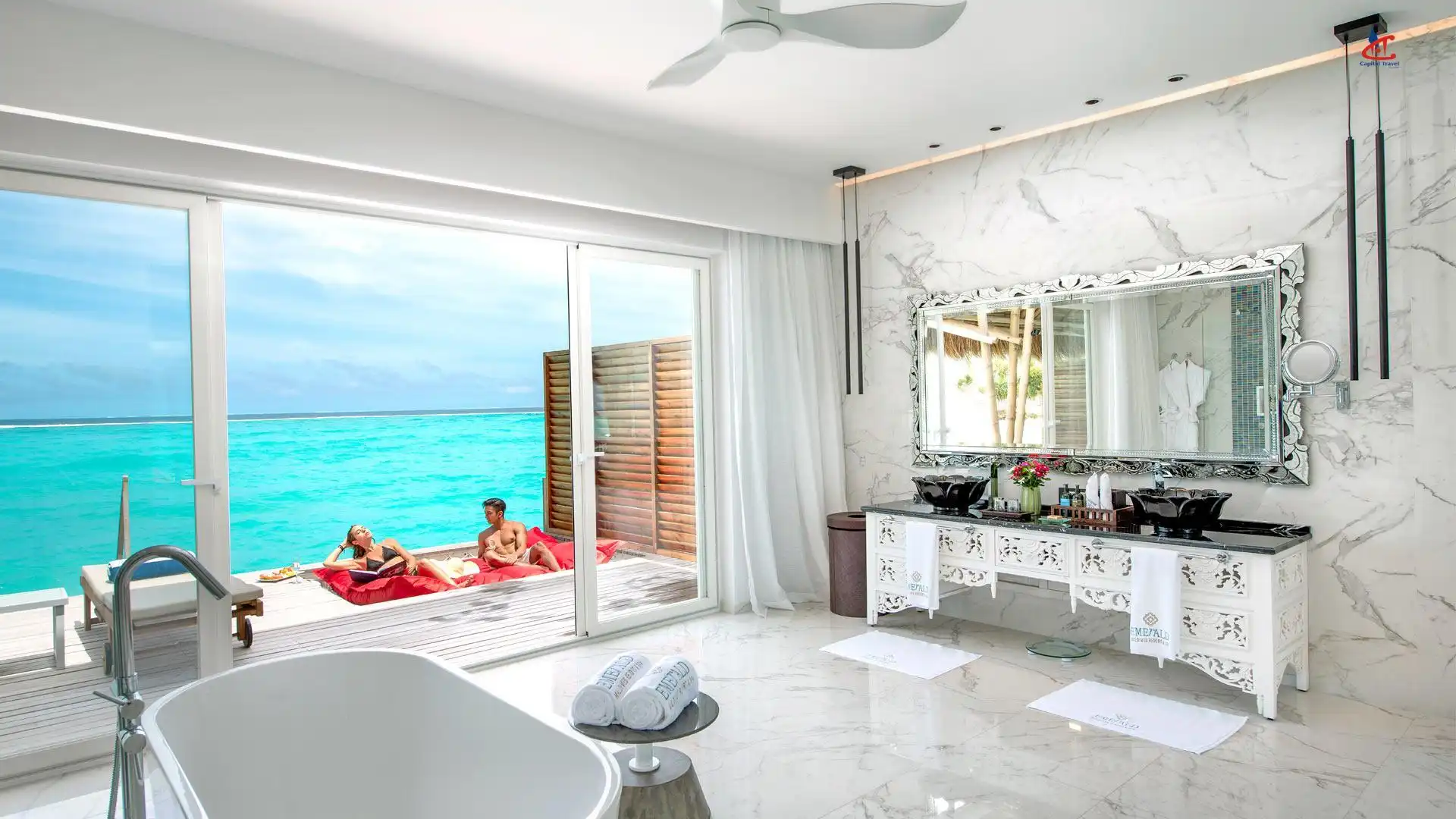 Emerald Maldives Resort & Spa beach family villa