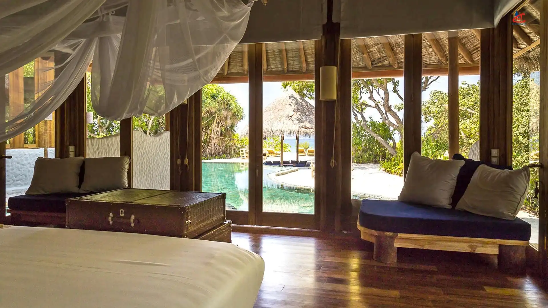 Soneva Fushi Maldives beach pool villa