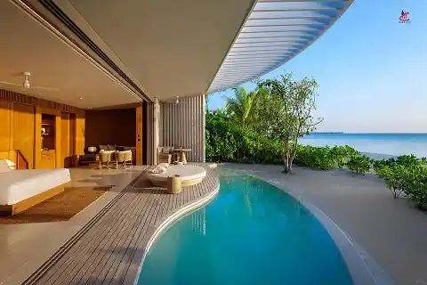 ritz carlton fari island beach pool villa